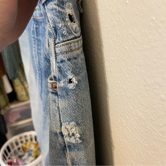 VINTAGE LEVI'S 505 ORANGE TAB DENIM BLUE JEANS MENS SIZE 40x30 1996 - Picture 7 of 9